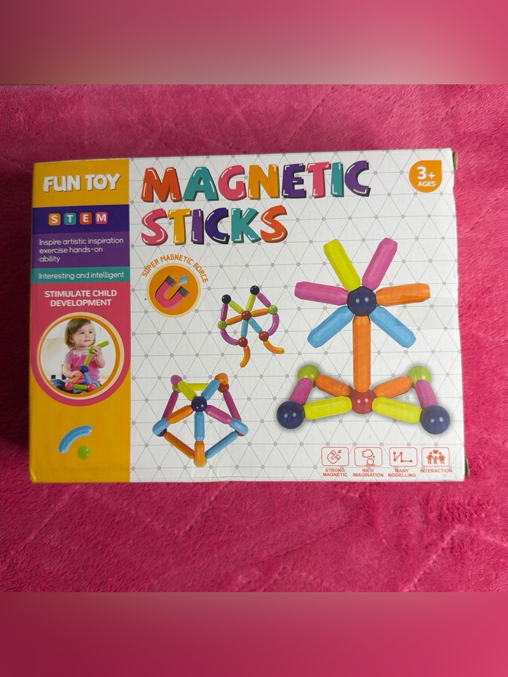 Magnetic Sticks Building Set - Multicolor Kids Toy